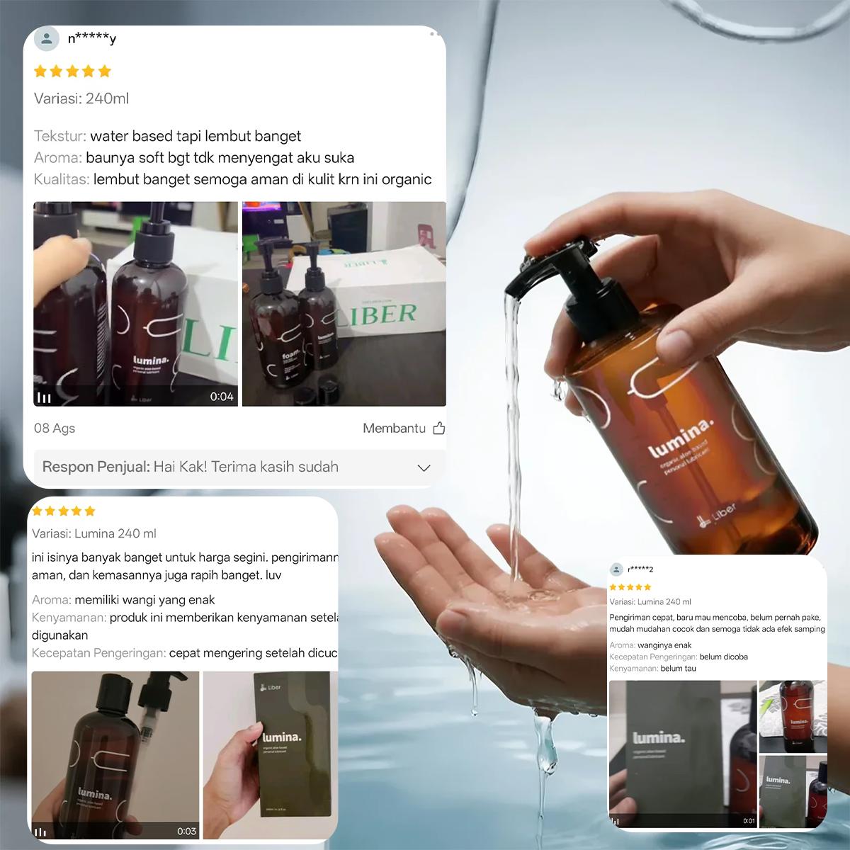 Liber lumina. organic aloe-based personal lubricant 120ml