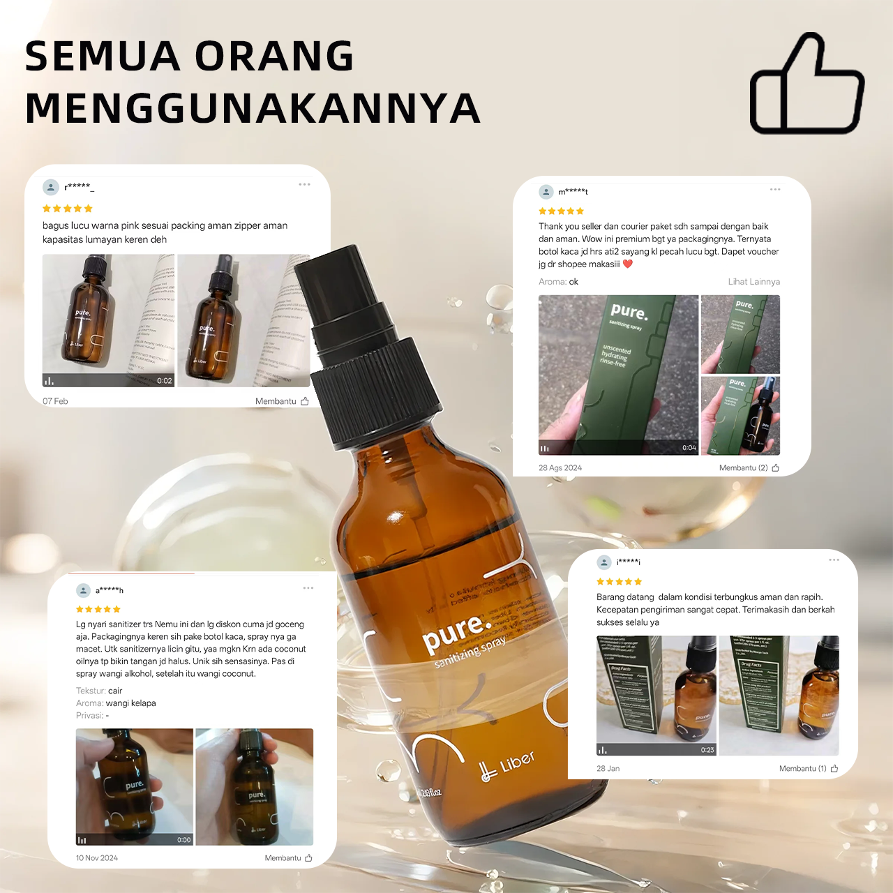 Liber pure. sanitizing spray