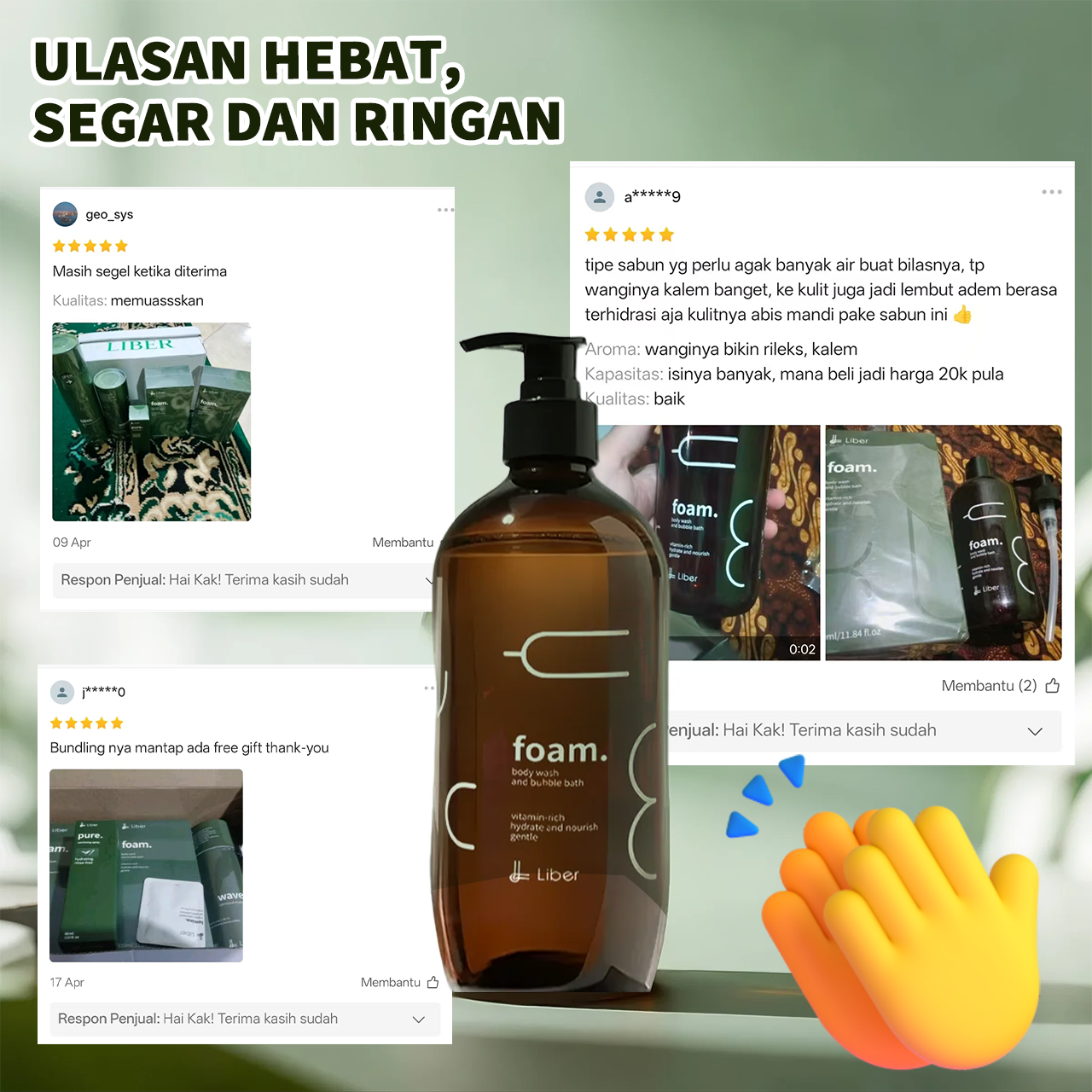 LIBER foam. Body Wash and Bubble Bath