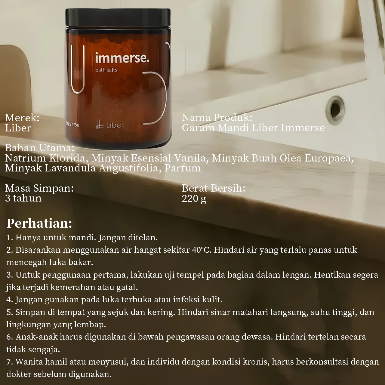 Liber immerse. bath salts