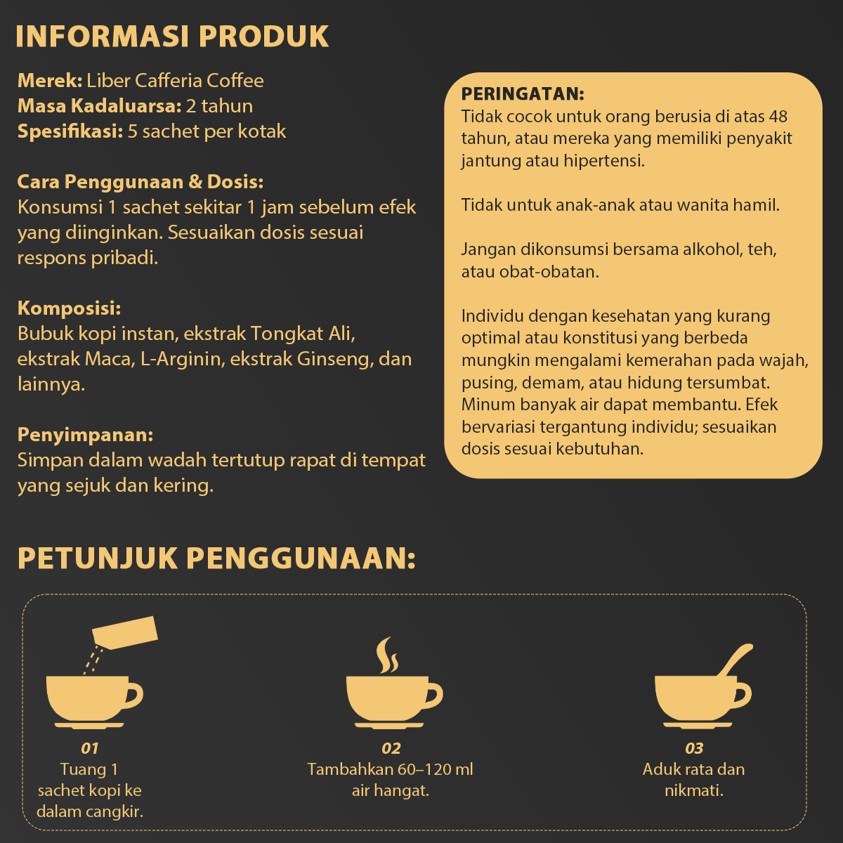 Liber Cafferia Men Energy Coffee｜Instant Coffee