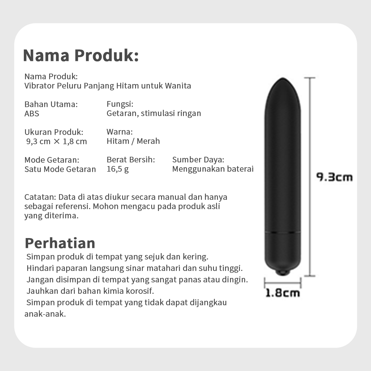 Therapeutic Massager Peluru Getaran Wanita