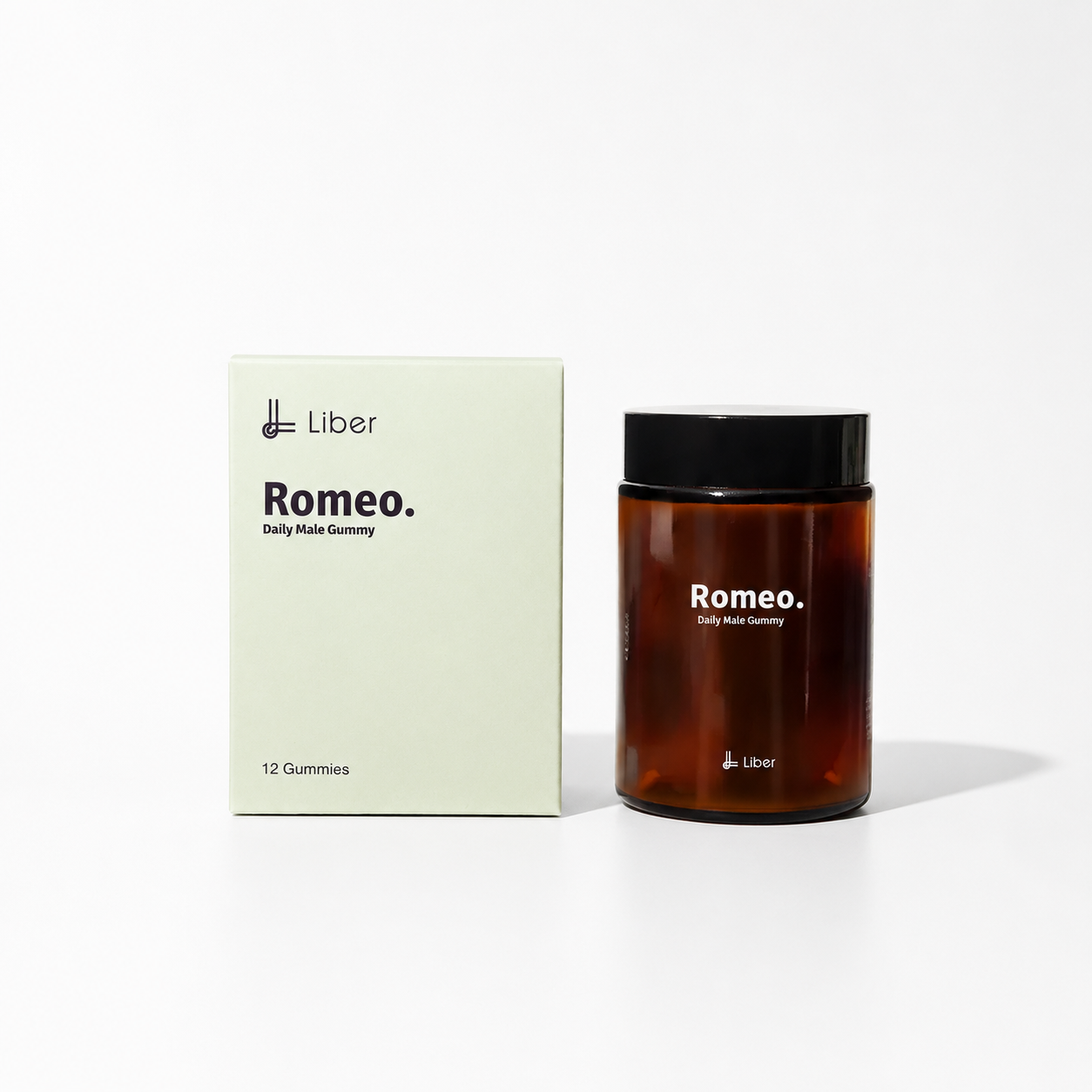 LIBER Romeo Men's Energy & Vitality Gummies – Low Sugar, 12 Gummies